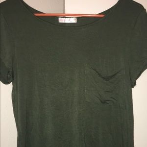 Olive green agaci crop top